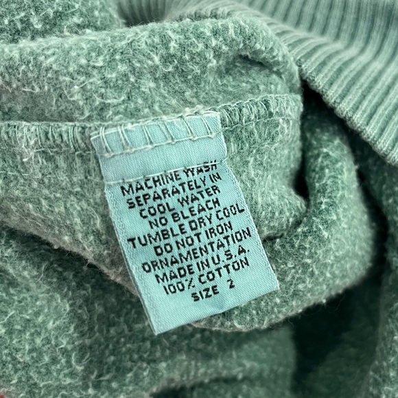 Vintage Suttons Sportswear Green Quinault Sweatshirt Embroidered Pockets Large - Picture 8 of 11